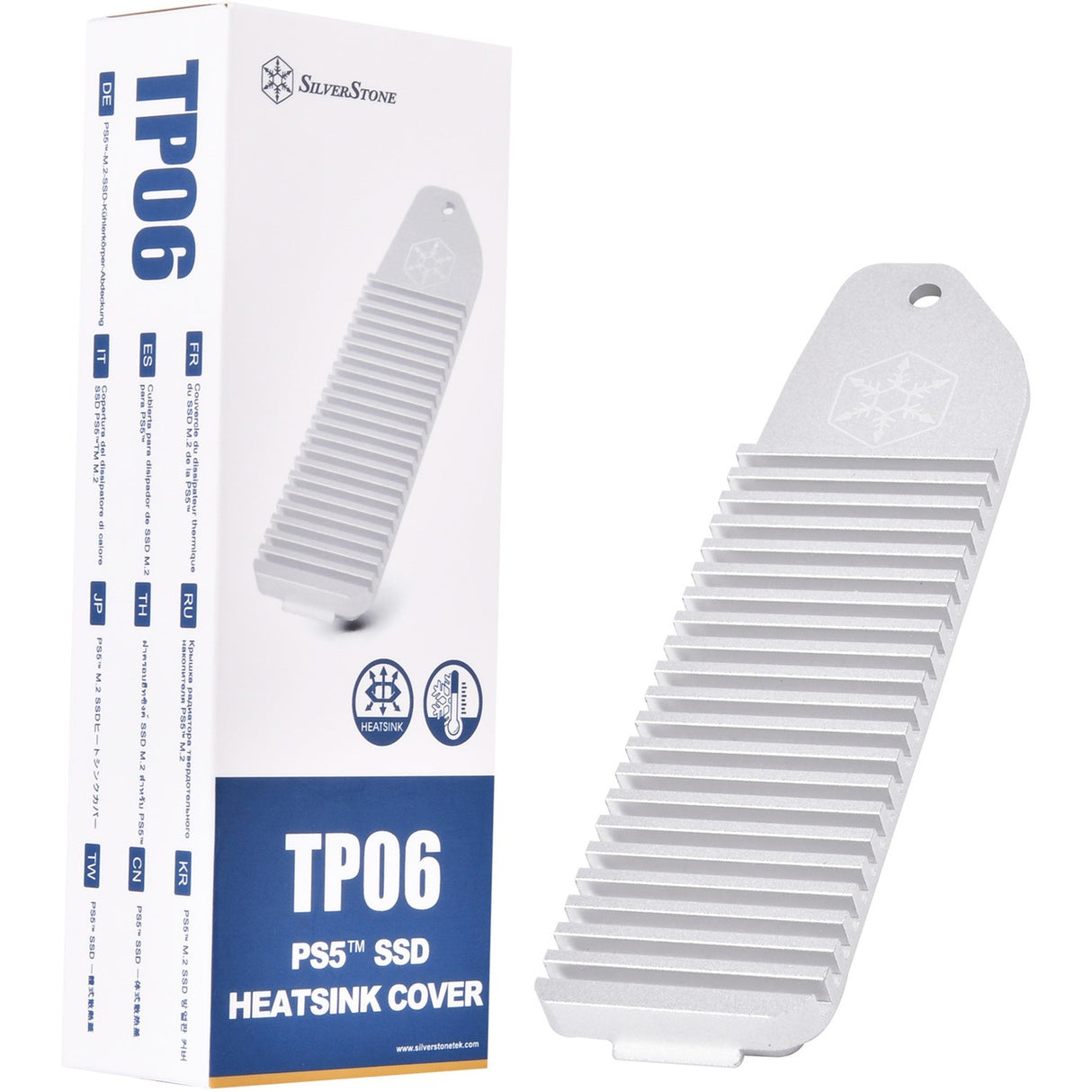Silverstone tp06 heatsink (sølv, til playstation 5)