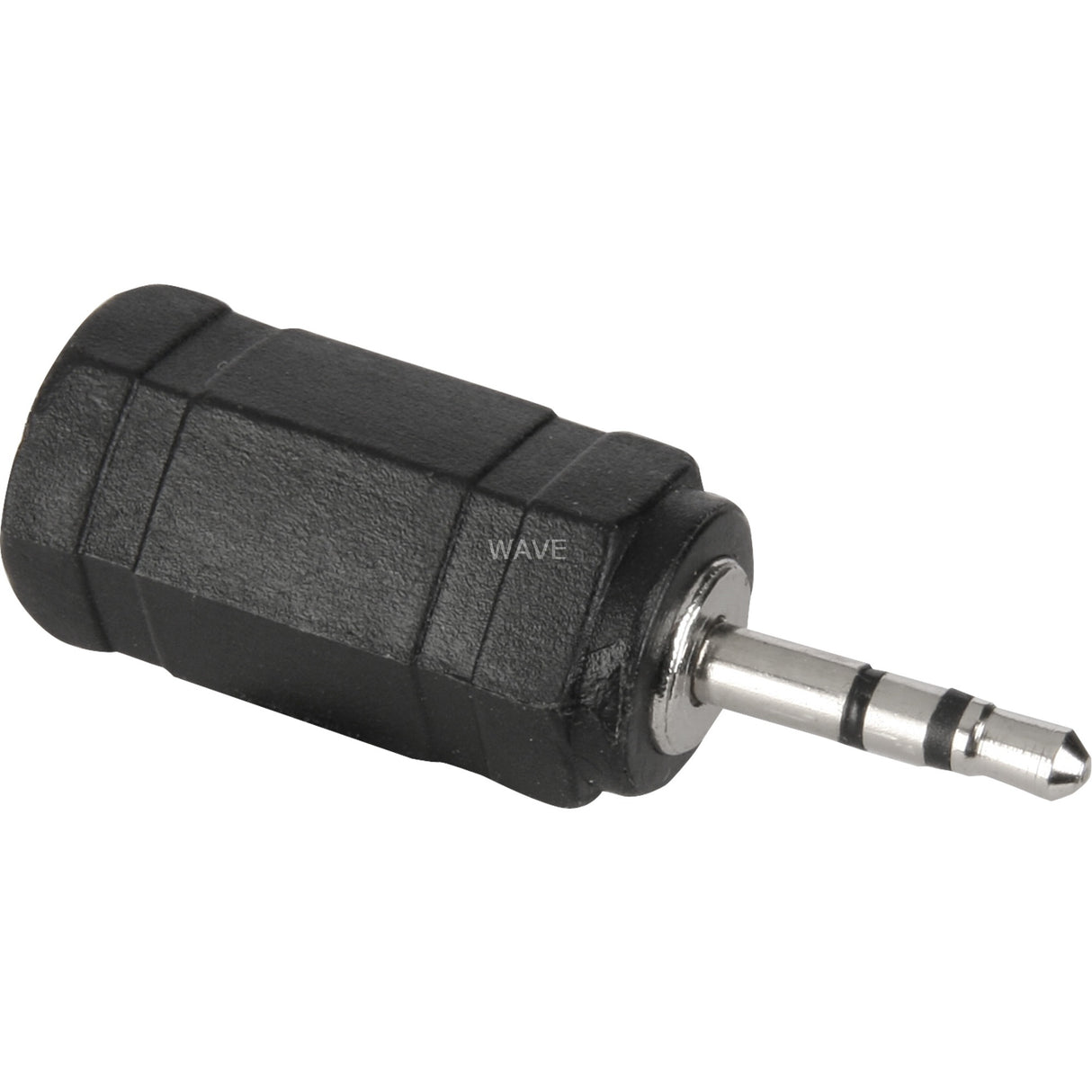 Goobay adapter 2,5 mm hanstik > 3,5 mm hunport (sort sølv, stereo)