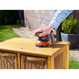 Black+decker 18v skruetrækker + 18v excentrisk slibemaskine bundt (sort orange)