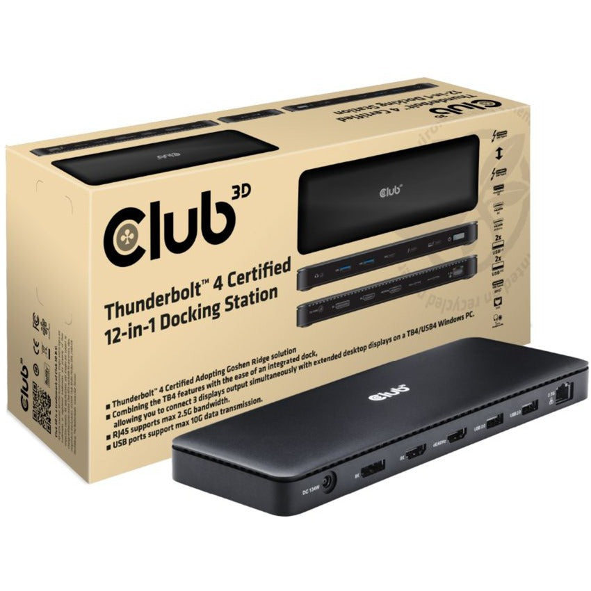 Club 3D Thunderbolt 4 12-i-1 dockingstation (sort)