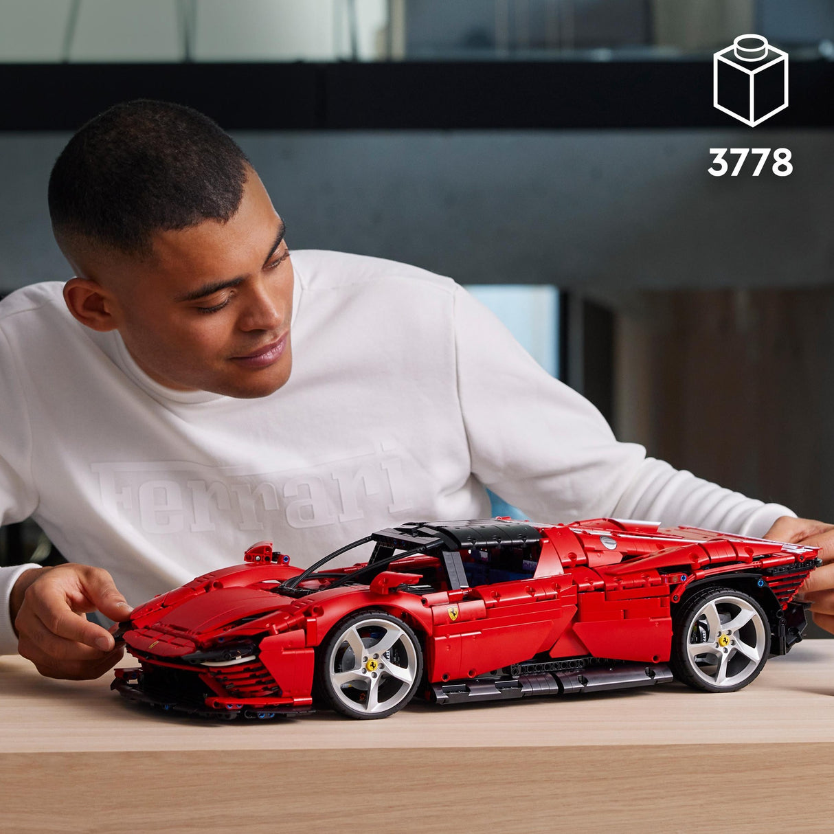 Lego technic ferrari daytona sp3 racerbil samlerobjekt til voksne - 42143