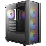 Antec ax65 argb midi tårnhus (sort | 3x usb-a | hærdet glas)