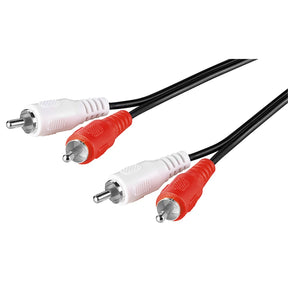 Goobay 2x tulipankabel (sort, 1,5 meter, stereo)