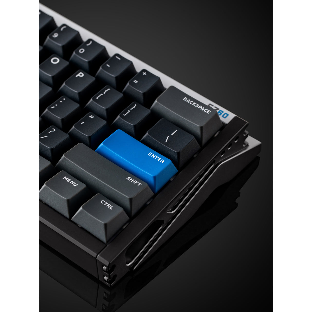 Iqunix ez60 magnetisk switch gaming tastatur (sort, us layout (qwerty), gateron star trail, 60%, rgb, double shot pbt keycaps)