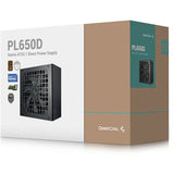 Deepcool pl650d 650 watt strømforsyning (sort, 1x 12v-2x6, 2x pcie)