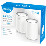 Cudy ax1800 gigabit mesh wi-fi 6 system (2-pack) mesh router (hvid)