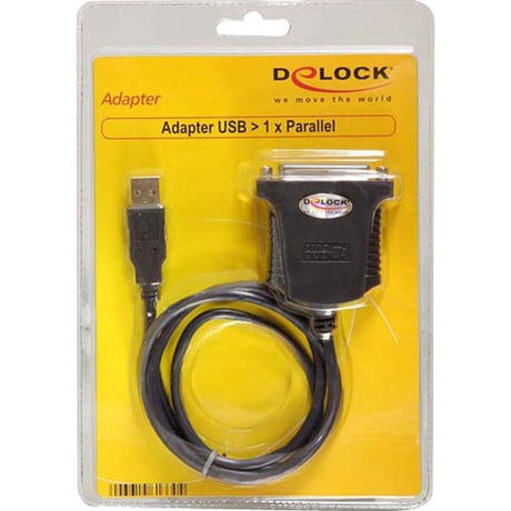 Delock USB 1.1 på parallelkabel (sort, 0,8 meter)