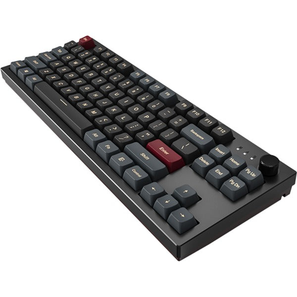 Montech mkey darkness tkl rgb mekanisk tastatur (sort, us-layout (qwerty), gateron g pro gul, 80% (tkl), hot-swappable, rgb, pbt)