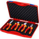 Knipex elektroniksæt vde 002015 tangsæt (rød gul, 4-delt)