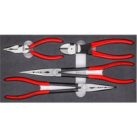 Knipex tangsæt automotive 00 20 01 v16 tangsæt (rød sort, 4-delt)
