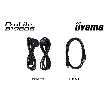 Iiyama prolite b1980s-b1 19 skærm (sort, hdmi, skærmport)