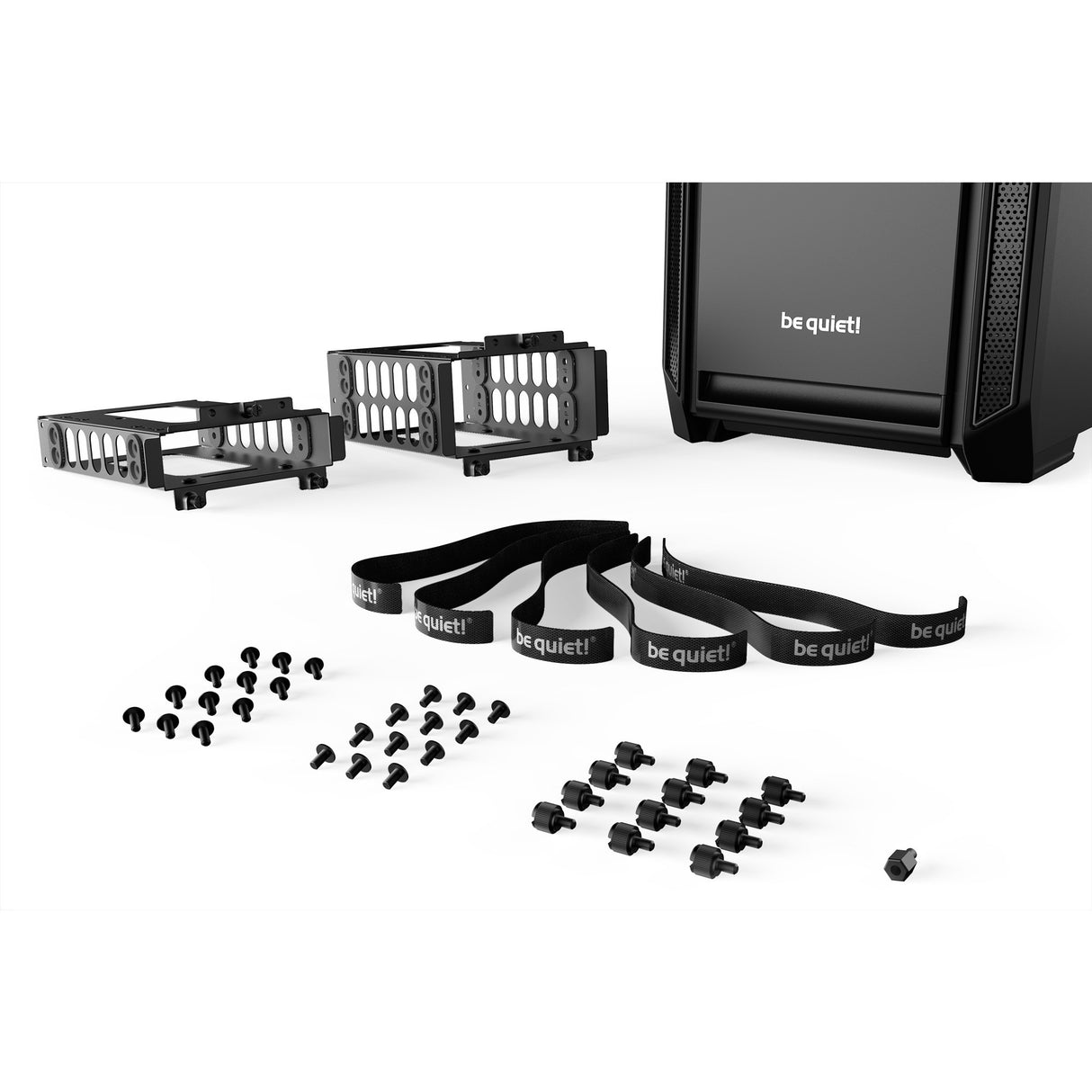 Vær stille! Silent base 601 midi tårnhus (sort | 3x USB-A)