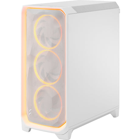 Fractal design meshify 3 ambience pro rgb midi tårnhus (hvid | 2x usb-a | 1x usb-c | rgb | hærdet glas)