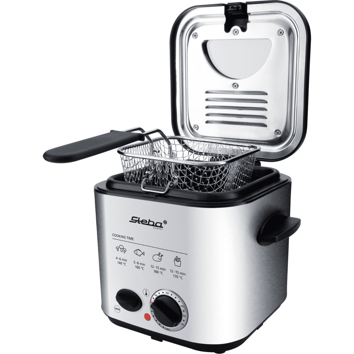 Steba df95f - minifriture fondue frituregryde (rustfrit stål sort, 1,25 liter)