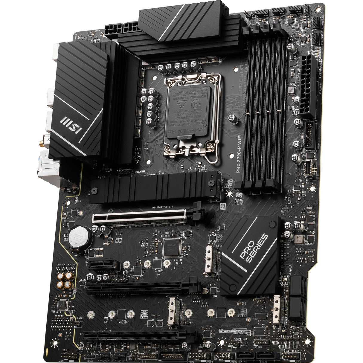 Msi Pro Z790-P WiFi Socket 1700 bundkort (sort, RAID, 2,5 GB-LAN, WiFi 6e, BT, lyd, ATX)