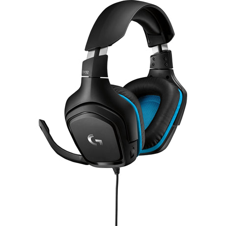 Logitech G432 7.1 Surround Sound Wired Over-Ear Gaming Headset (Sort Blå, PC, Playstation 4, Playstation 5, Xbox One, Xbox Series X|S, Nintendo Switch)