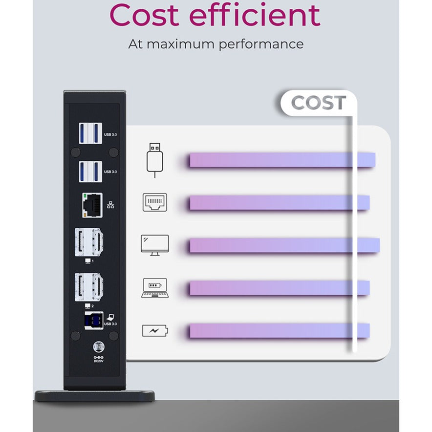 Icy box ib-dk2252ac dockingstation (sort, USB-A, HDMI, skærmport)