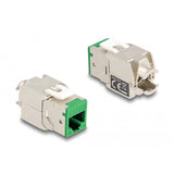 Delock keystone modul rj45 jack til lsa cat 6a værktøjsfrit, 8 stykker (flerfarvet)