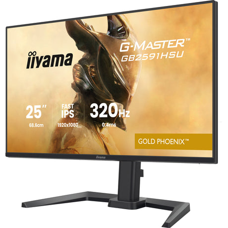 Iiyama G-Master Gold Phoenix GB2591HSU-B1 24.5 gaming-skærm (sort (mat), 320 Hz, HDMI, DisplayPort, USB, lyd)