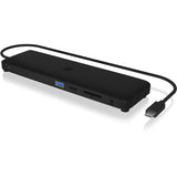 Icy box ib-dk2116-c 11-i-1 mobil dockingstation med tredobbelt videoudgang (sort, HDMI, Displayport, LAN, USB Type-C)