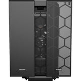 Vær stille! silent base 802 vindue midi tårnhus (sort | 2x USB-A | 1x USB-C | vindue)