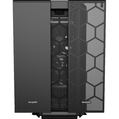 Vær stille! silent base 802 vindue midi tårnhus (sort | 2x USB-A | 1x USB-C | vindue)