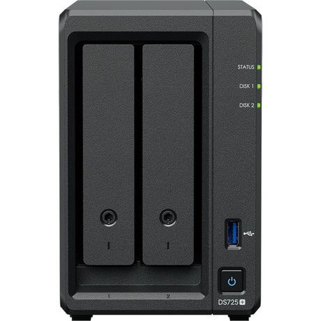 Synology diskstation ds725+ nas (sort, 2x LAN, USB-A 3.2 (5 Gbit s))