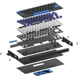 Iqunix ez60 magnetisk switch gaming tastatur (sort, us layout (qwerty), gateron star trail, 60%, rgb, double shot pbt keycaps)
