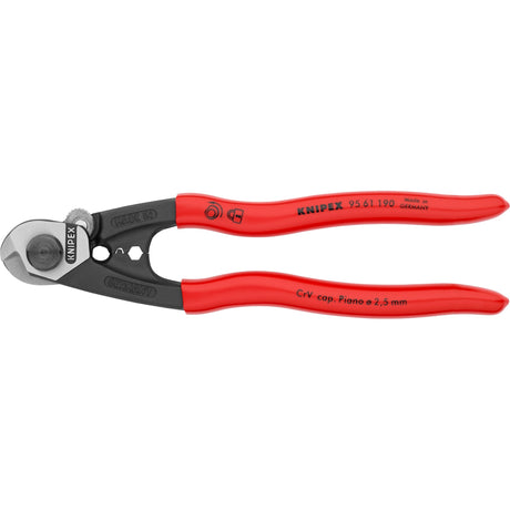 Knipex 95 61 190 ståltrådsskærer poleret plast 190mm