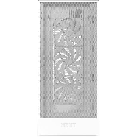 Nzxt h7 flow (2024) midi-tårnhus (hvid | 2x USB-A | 1x USB-C | hærdet glas)