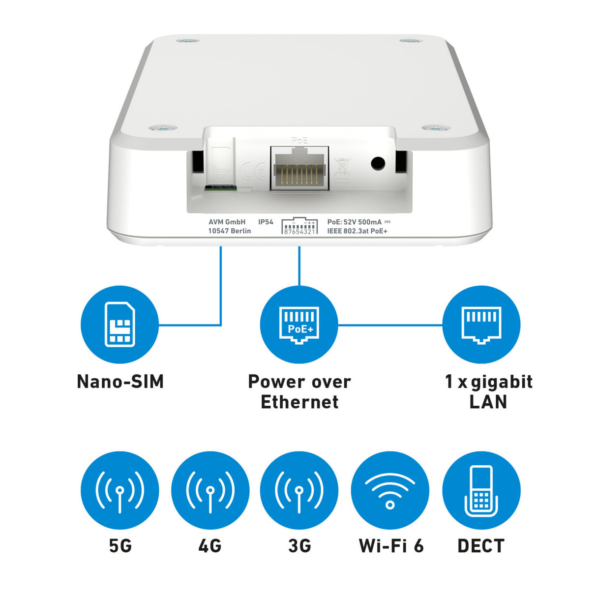 Fritz! box 6860 5g edition international trådløs router (rød, mesh, 5g)