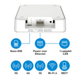 Fritz! box 6860 5g edition international trådløs router (rød, mesh, 5g)