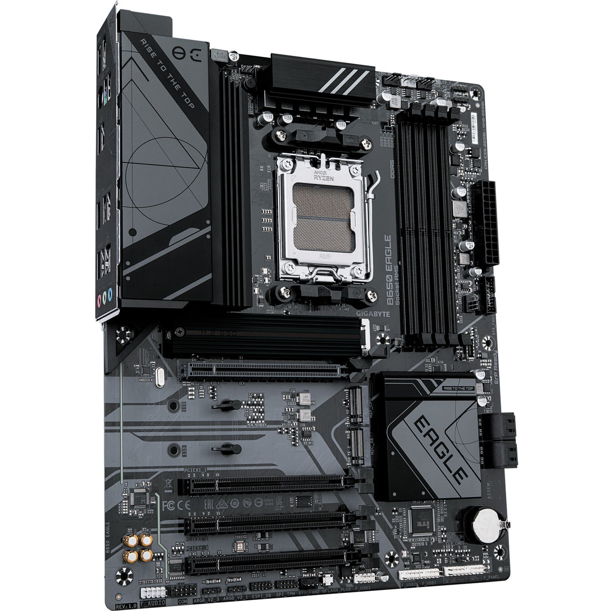 Gigabyte B650 Eagle Socket AM5 bundkort (RAID, GB-LAN, lyd, ATX)