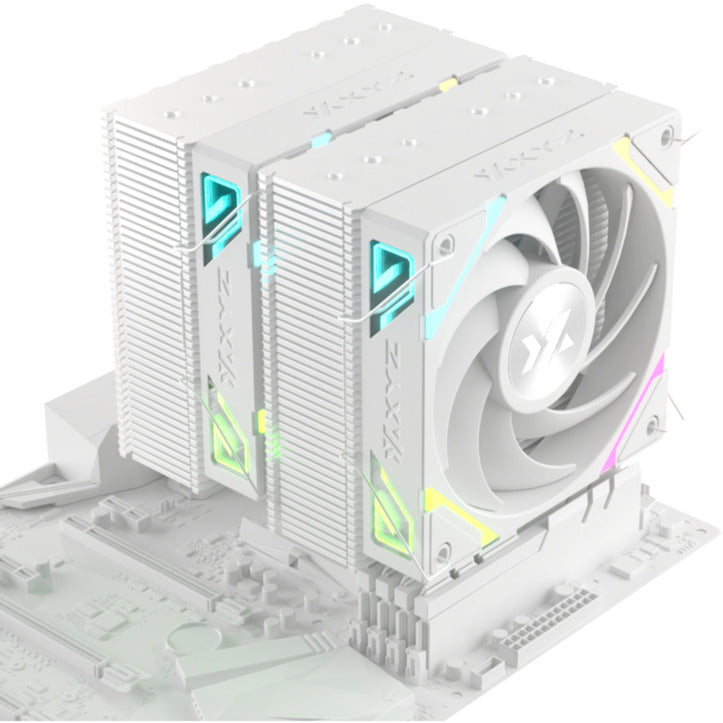 Xyz PC Gear Thermax 6 Duo RGB CPU-køler (hvid, Arbb, Pwm)