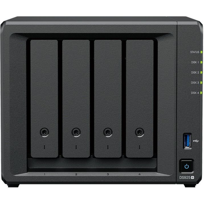 Synology diskstation ds925+ nas (sort, 2x 2,5 GB LAN, 2x USB 3.2 gen 1)