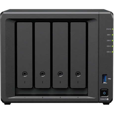 Synology diskstation ds925+ nas (sort, 2x 2,5 GB LAN, 2x USB 3.2 gen 1)