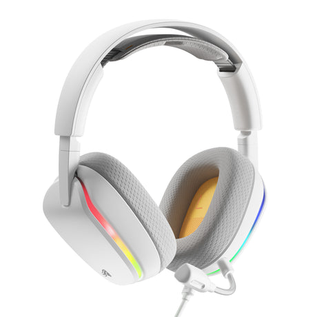 Glorious ghs eternal rgb - stereo rgb gamingheadset over-ear gaming headset (wit, pc, ps5, ps4, switch, usb-c)