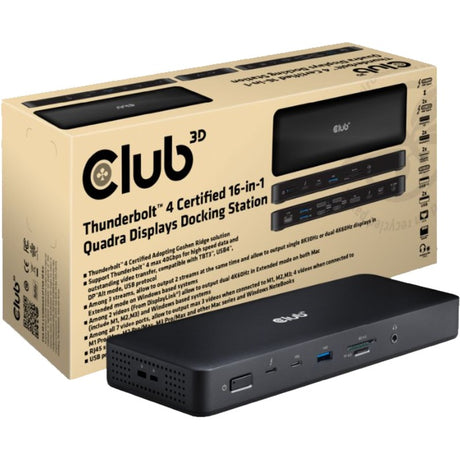 Club 3d thunderbolt 4, 16-i-1 quadra-skærme dockingstation