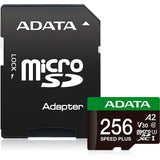 Adatahastighed plus microSDXC 256 GB hukommelseskort (uhs-i u3, klasse 10, v30, a2)