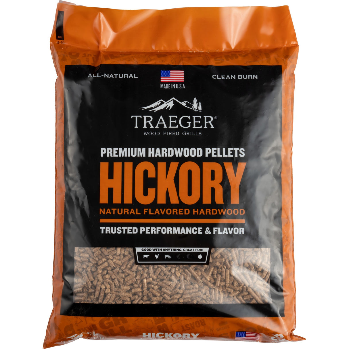Traeger hårdttræ hickory brændstofpiller (9 kg)