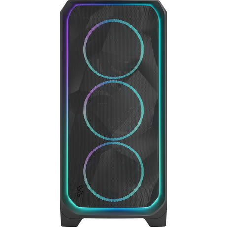 Fractal design meshify 3 xl ambience pro rgb stort tårnhus (sort | 2x usb-a | 1x usb-c | rgb | hærdet glas)
