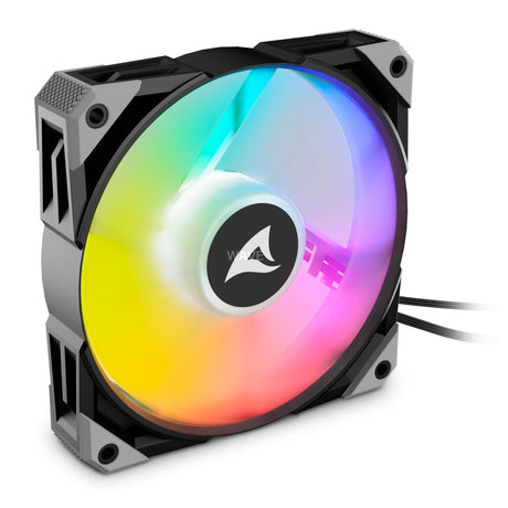 Sharkoon rebel f50 pwm rgb kabinet blæser (sort, 120 x 120 x 25 mm)