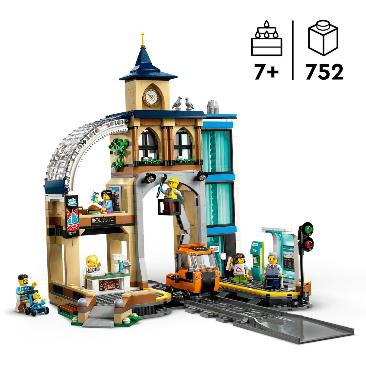 Lego ® city centralstation, byggelegetøjssæt - 60469