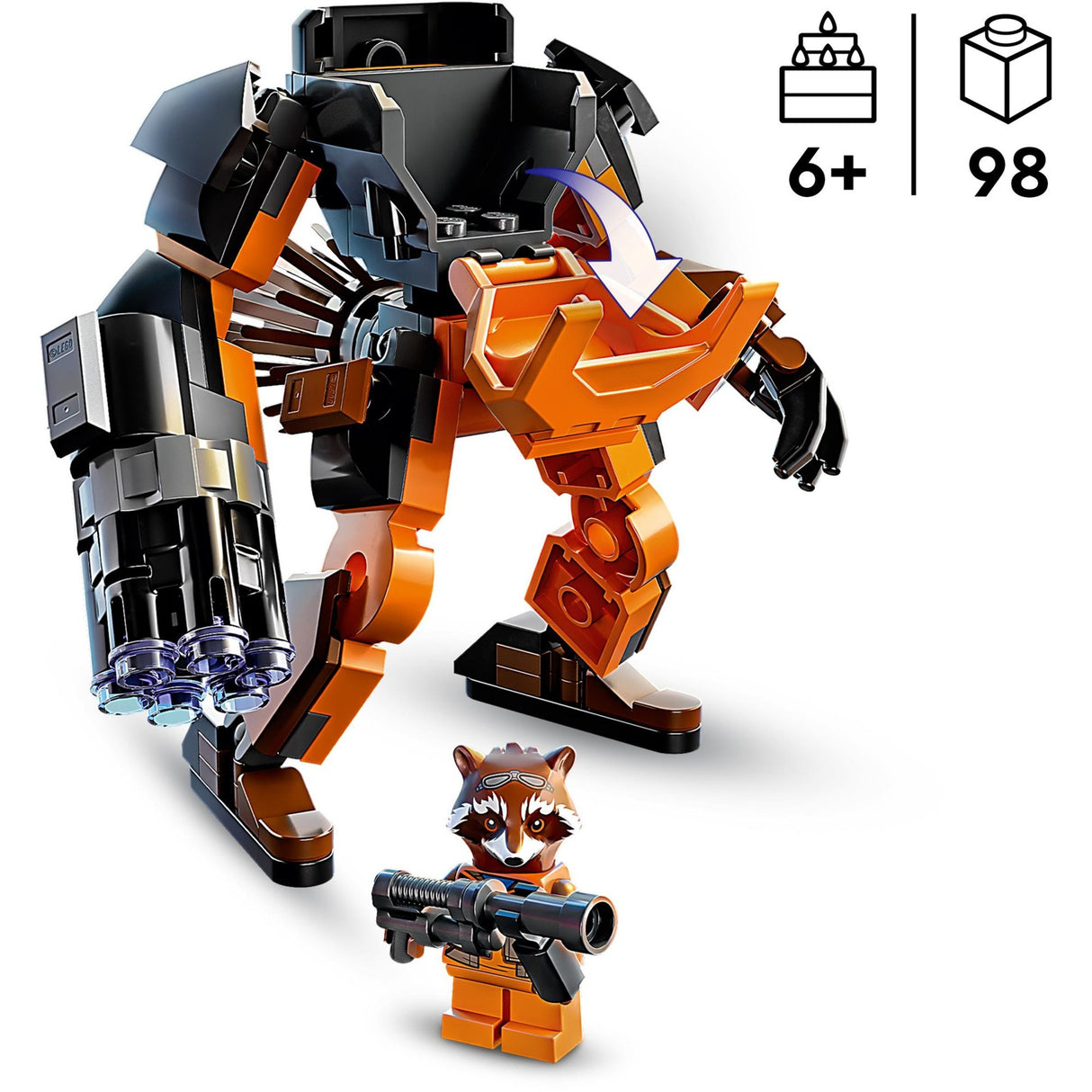 Lego marvel - raket mech panser konstruktion legetøj (76243)