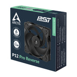 Arctic p12 pro reverse case ventilator (sort, 120 x 120 x 27 mm, pwm)