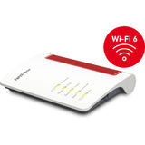 Fritz! box 4050 edition international router (hvid rød, mesh wi-fi)