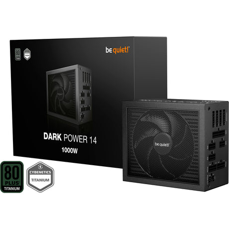 Vær stille! dark power 14 modulær 1000 watt strømforsyning (sort, 1x 12v-2x6, 4x pcie)