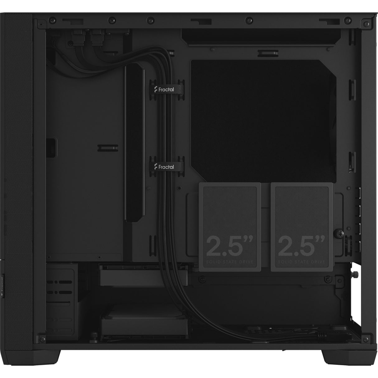 Fractal design pop mini lydløs sort solid midi tårnhus (sort | 2x USB-A)