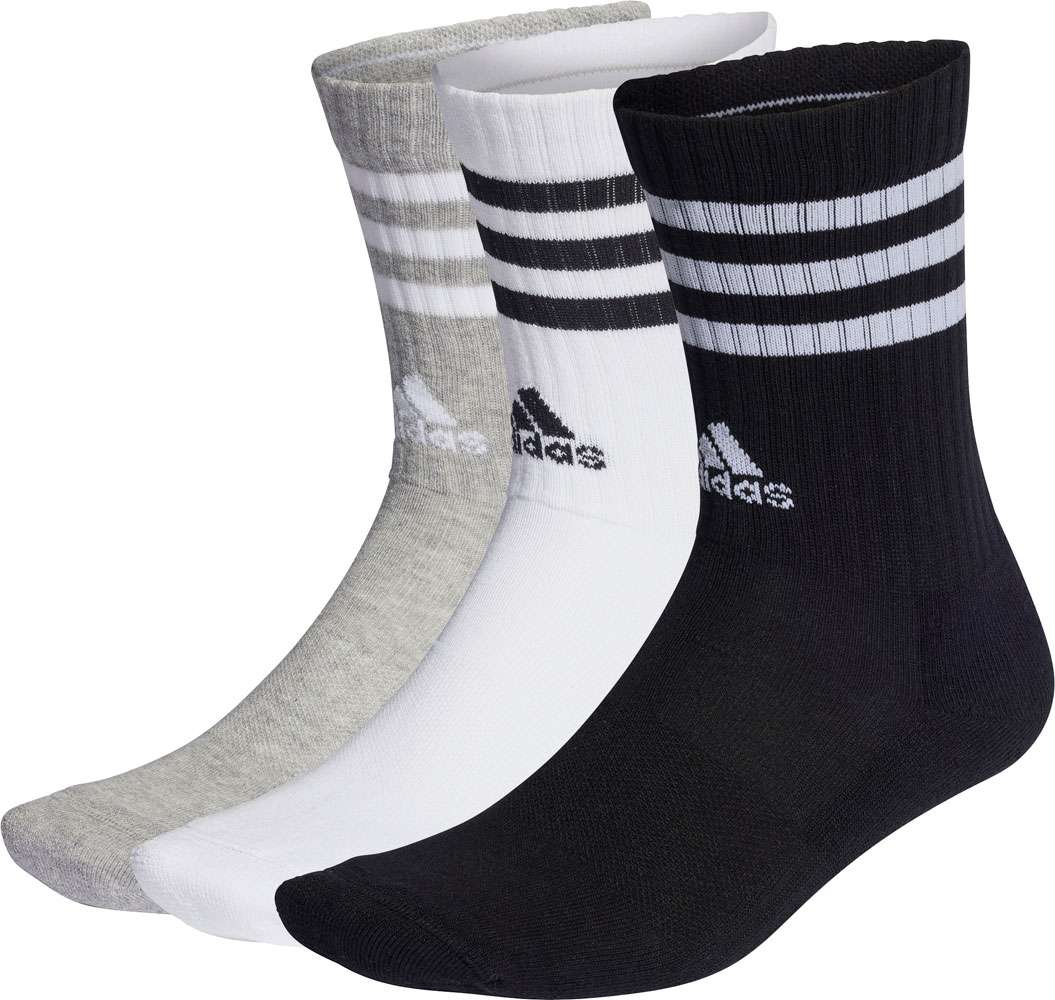 Adidas 3-striber polstret besætning - sokker (3-pak)