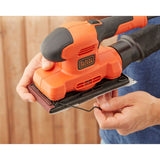 Black+decker 150w 1 3-arks orbitalsliber bew220-qs (orange sort)